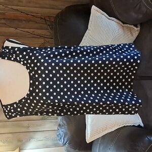 MICHAEL Michael Kors Navy Polka Dot Camisole Top Size L